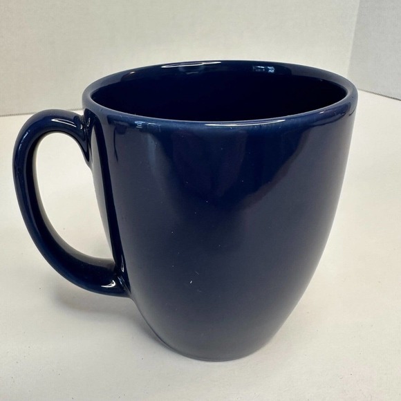 CORELLE Coordinate Stoneware Royal Deep Blue coffee Mugs set of 4 CLEAN/VINTAGE - Picture 10 of 16